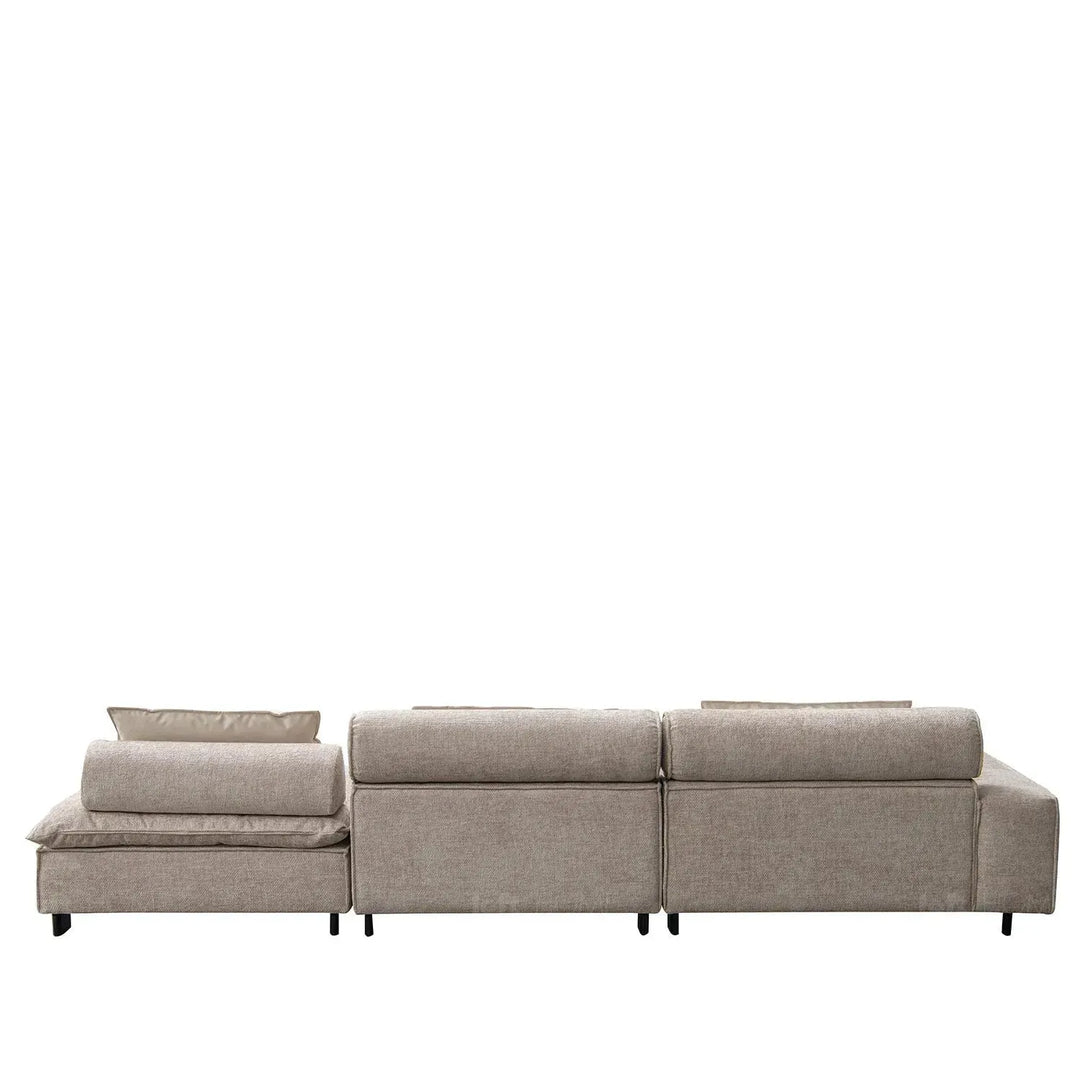 Modern mixed weave fabric 5 seater sofa aumn color swatches.