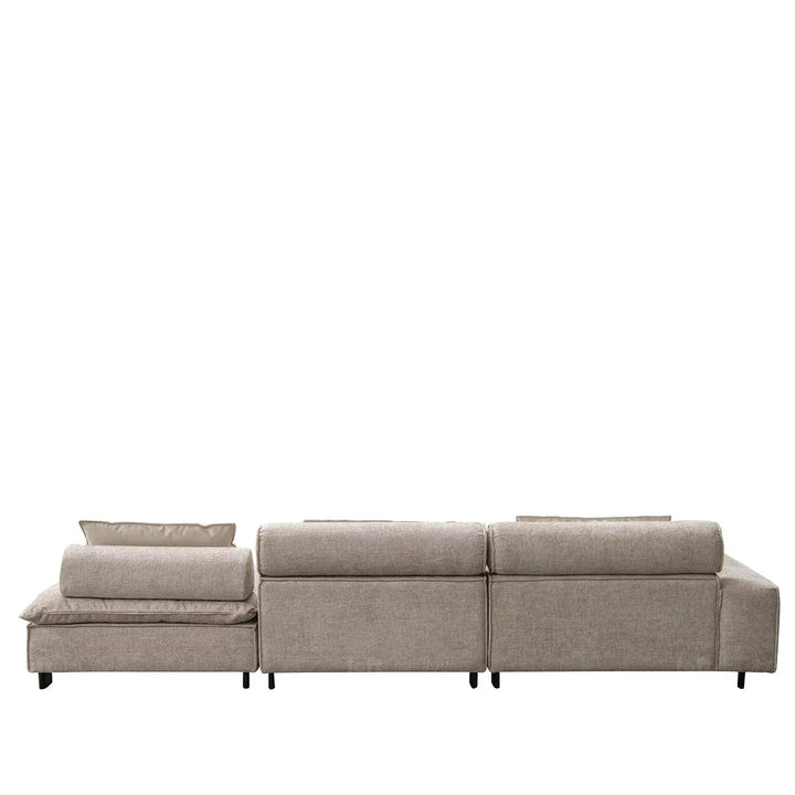Modern mixed weave fabric 5 seater sofa aumn color swatches.
