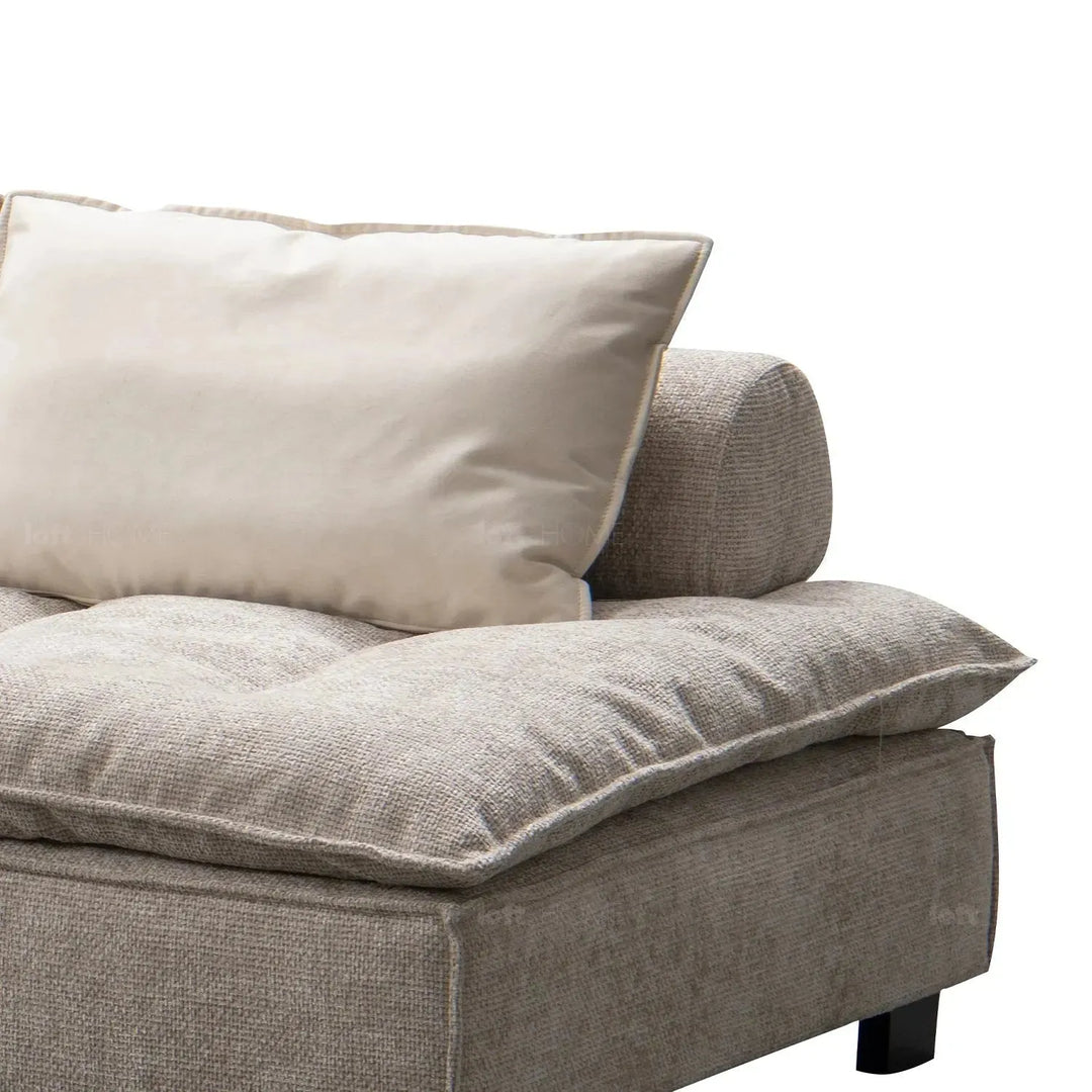 Modern mixed weave fabric 5 seater sofa aumn in real life style.