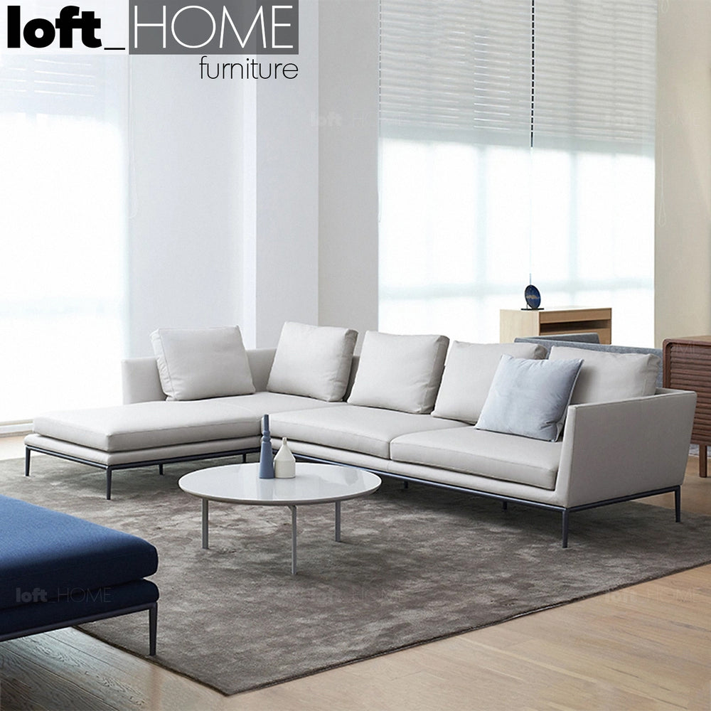 Minimalist fabric l shape sectional sofa grace 3+l primary product view.