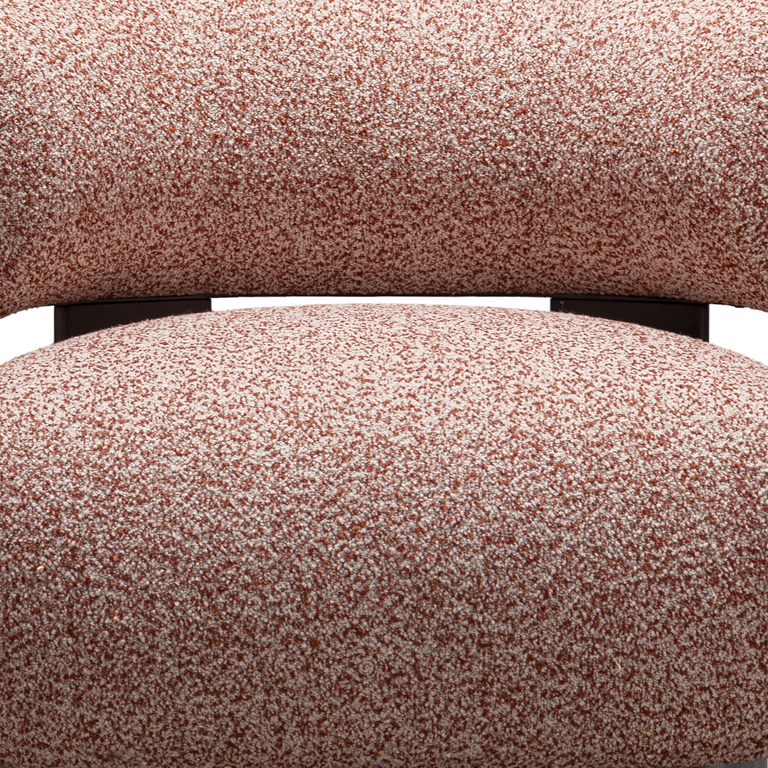 Cream boucle fabric 1 seater sofa bubble material variants.