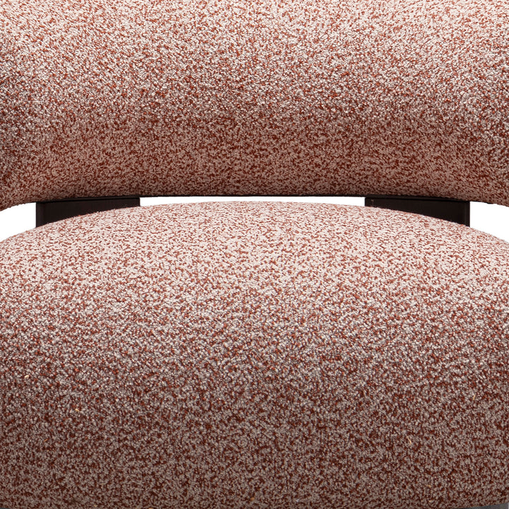 Cream boucle fabric 1 seater sofa bubble material variants.