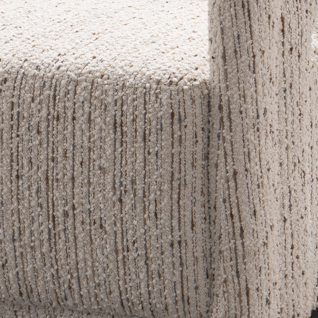 Modern boucle fabric 1 seater sofa kaburi color swatches.