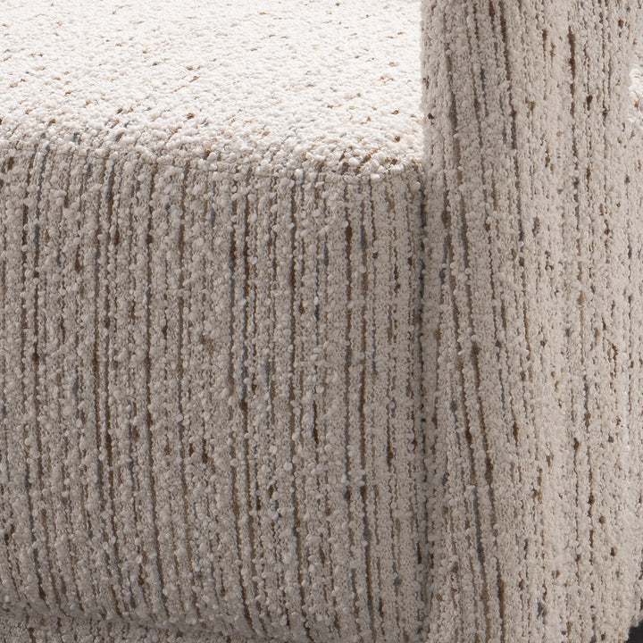 Modern boucle fabric 1 seater sofa kaburi color swatches.