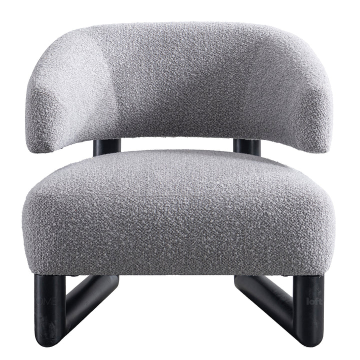 Modern boucle fabric 1 seater sofa miroo material variants.