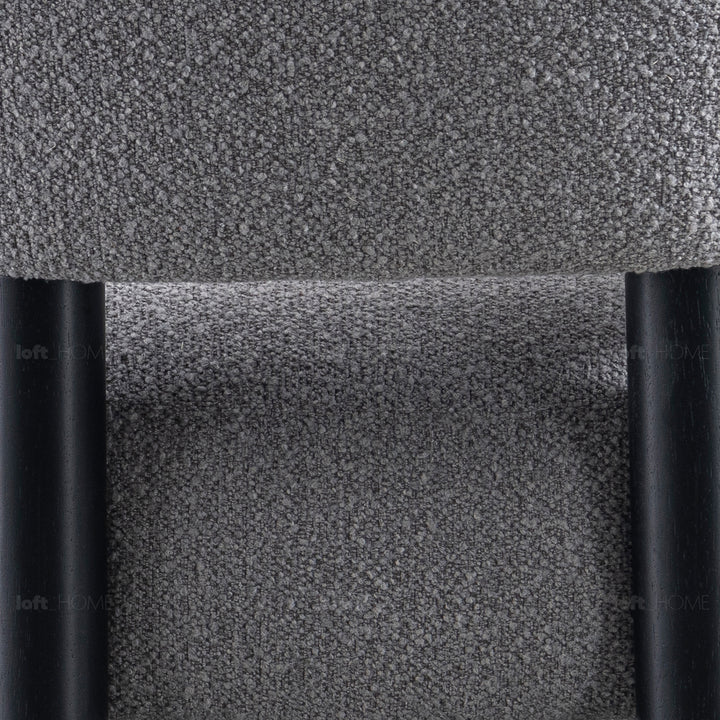 Modern boucle fabric 1 seater sofa miroo in details.