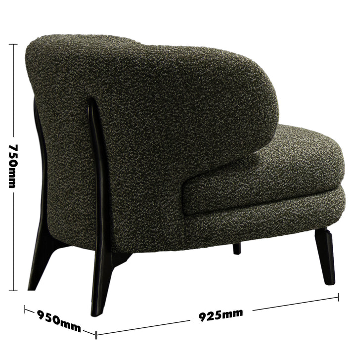 Cream boucle fabric 1 seater sofa moss size charts.