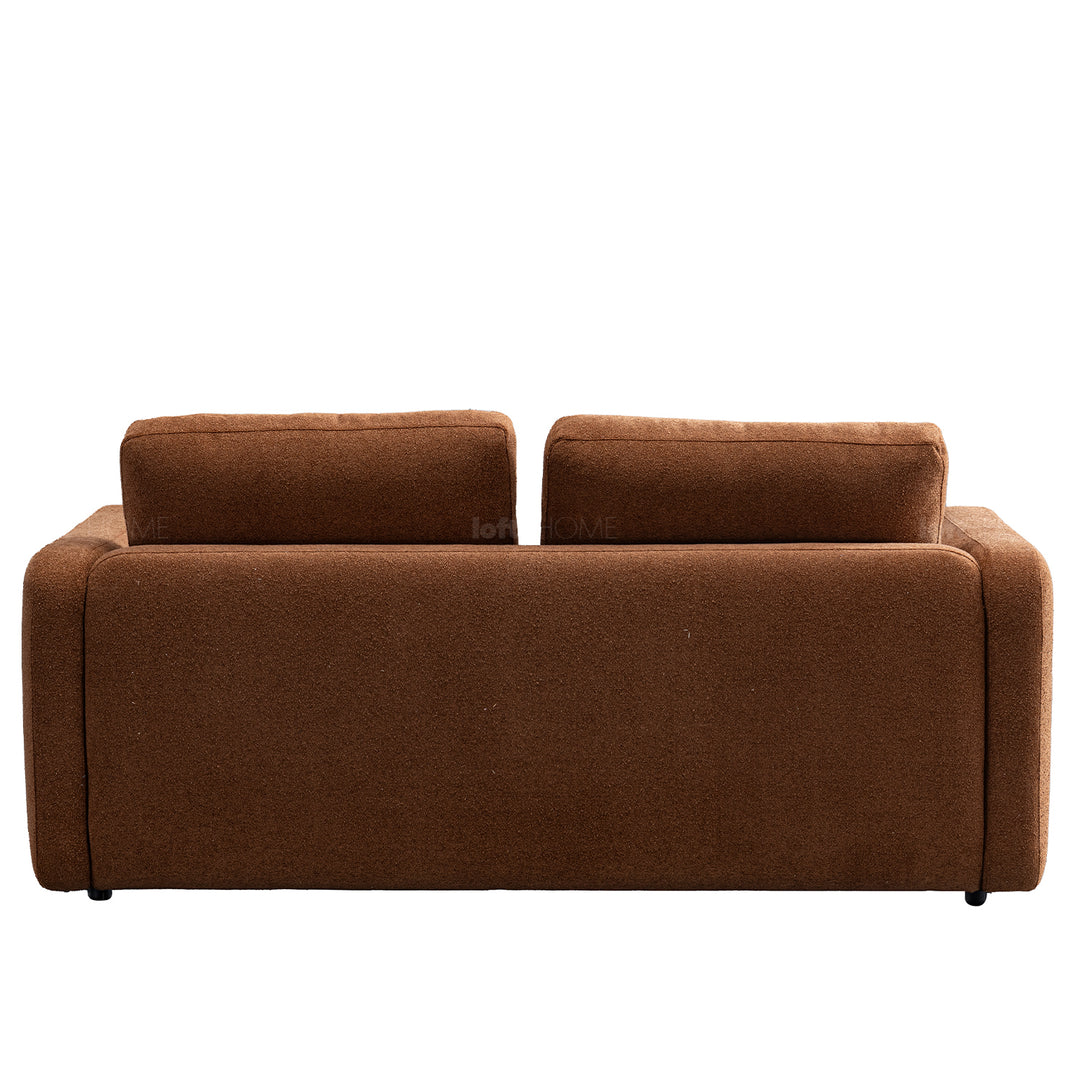 Modern boucle fabric 2 seater sofa rusty in real life style.