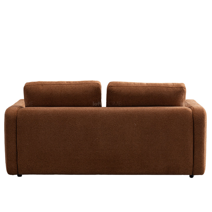 Modern boucle fabric 2 seater sofa rusty in real life style.