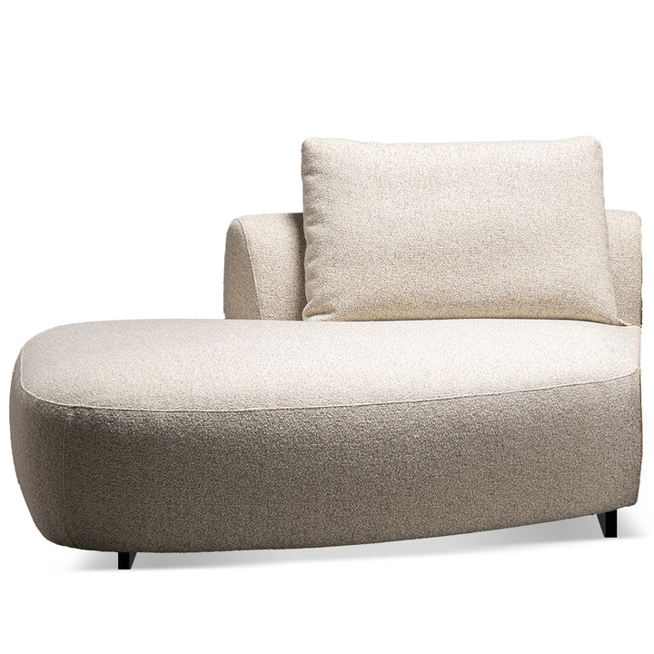 Cream boucle fabric modular chaise 2 seater sofa serene situational feels.
