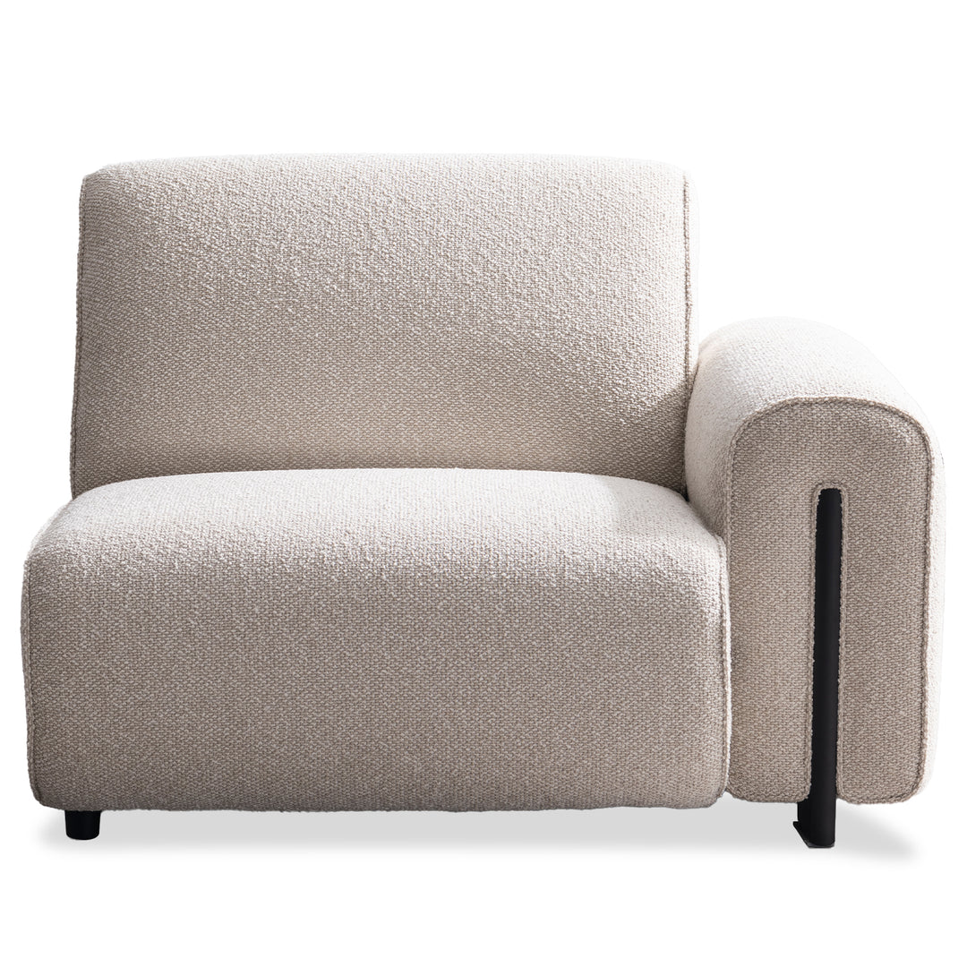Minimalist boucle fabric modular corner 1 seater sofa colle environmental situation.