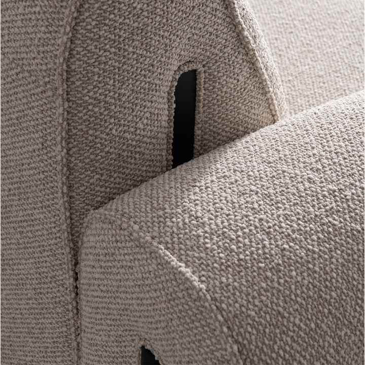 Minimalist boucle fabric modular l shape sectional sofa colle 4+l conceptual design.