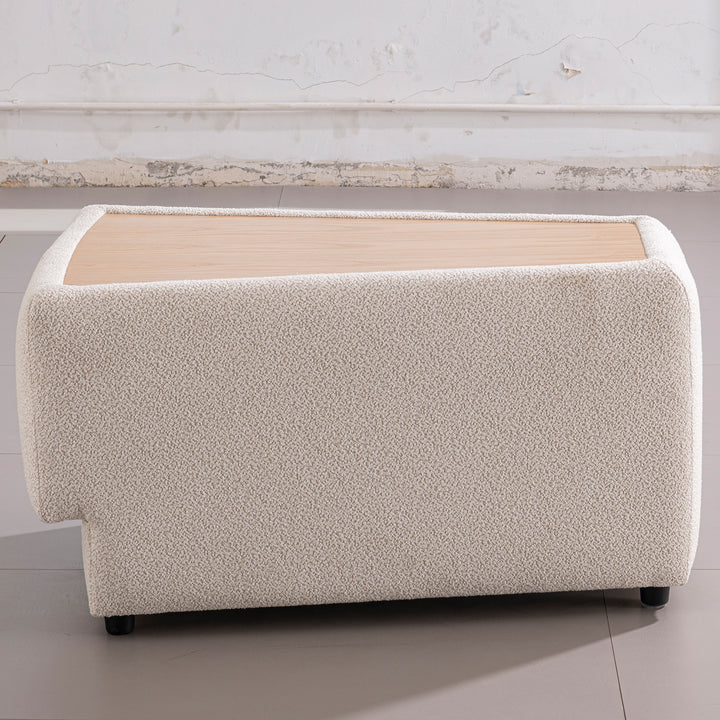 Scandinavian boucle fabric modular side table rene environmental situation.