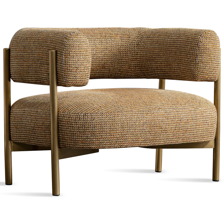 Industrial mixed weave fabric 1 seater sofa cini in white background.