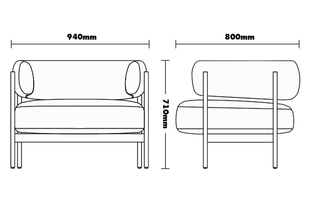 Industrial mixed weave fabric 1 seater sofa cini size charts.