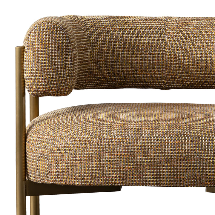 Industrial mixed weave fabric 1 seater sofa cini in details.