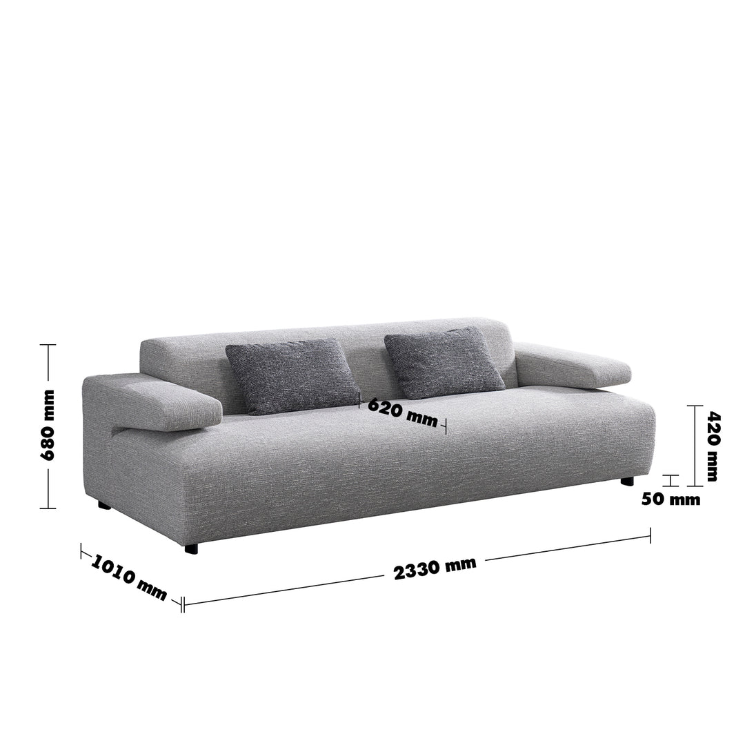 Modern mixed weave fabric 3 seater sofa toro size charts.