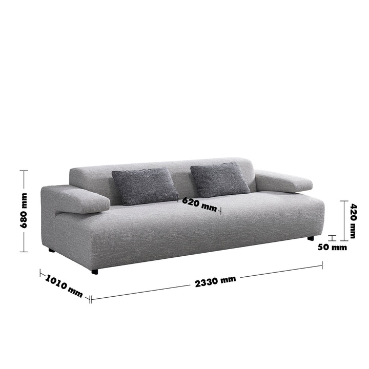 Modern mixed weave fabric 3 seater sofa toro size charts.