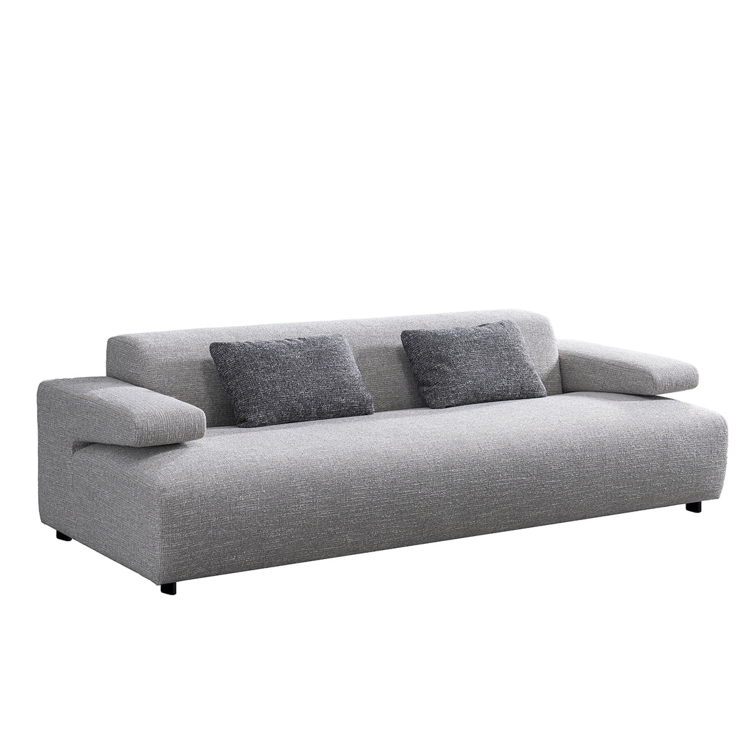 Modern mixed weave fabric 3 seater sofa toro with context.