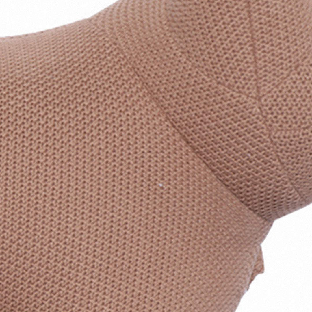 Contemporary mixed weave fabric ottoman decoration cat with context.