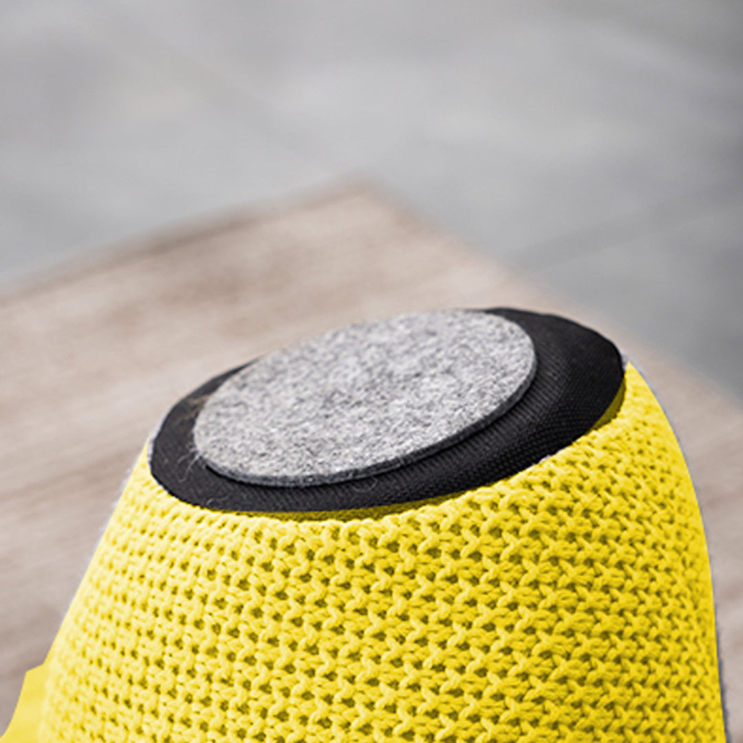 Contemporary mixed weave fabric ottoman decoration mms in details.