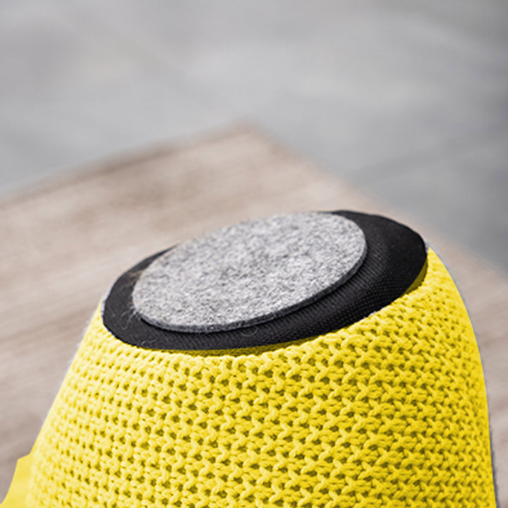 Contemporary mixed weave fabric ottoman decoration mms in details.