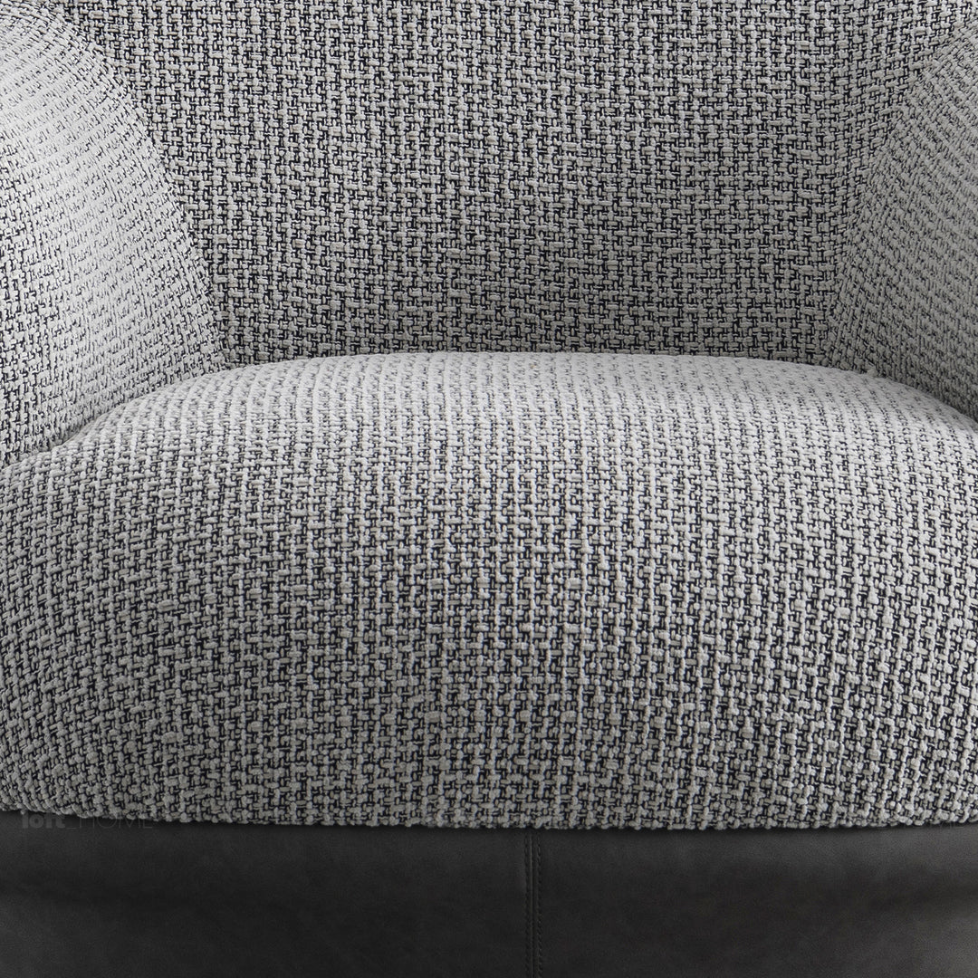 Modern mixed weave revolving 1 seater sofa twigg in real life style.