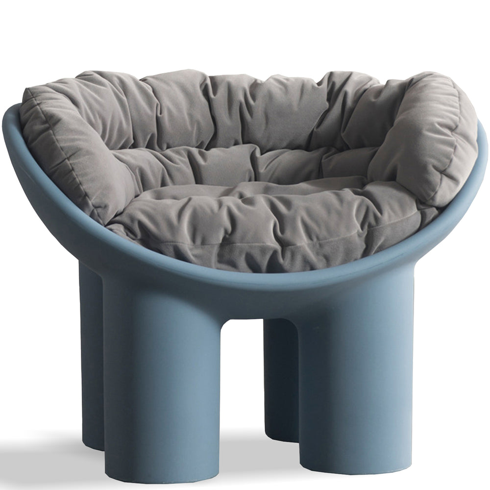 Contemporary plastic 1 seater sofa elephant in white background.