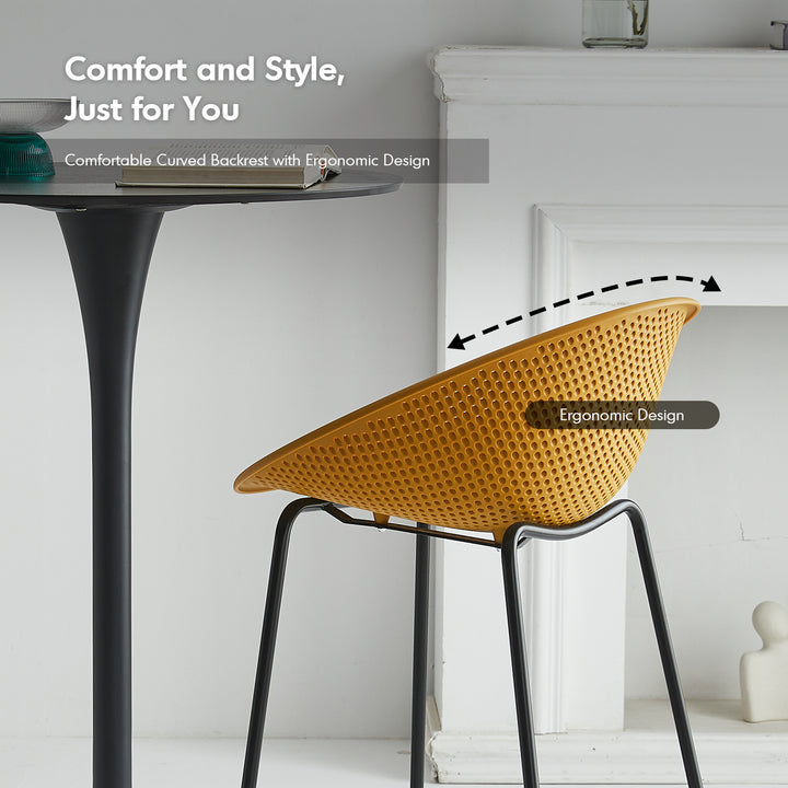 Contemporary plastic bar chair europa in real life style.