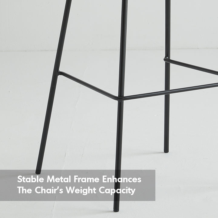 Contemporary plastic bar chair europa in details.