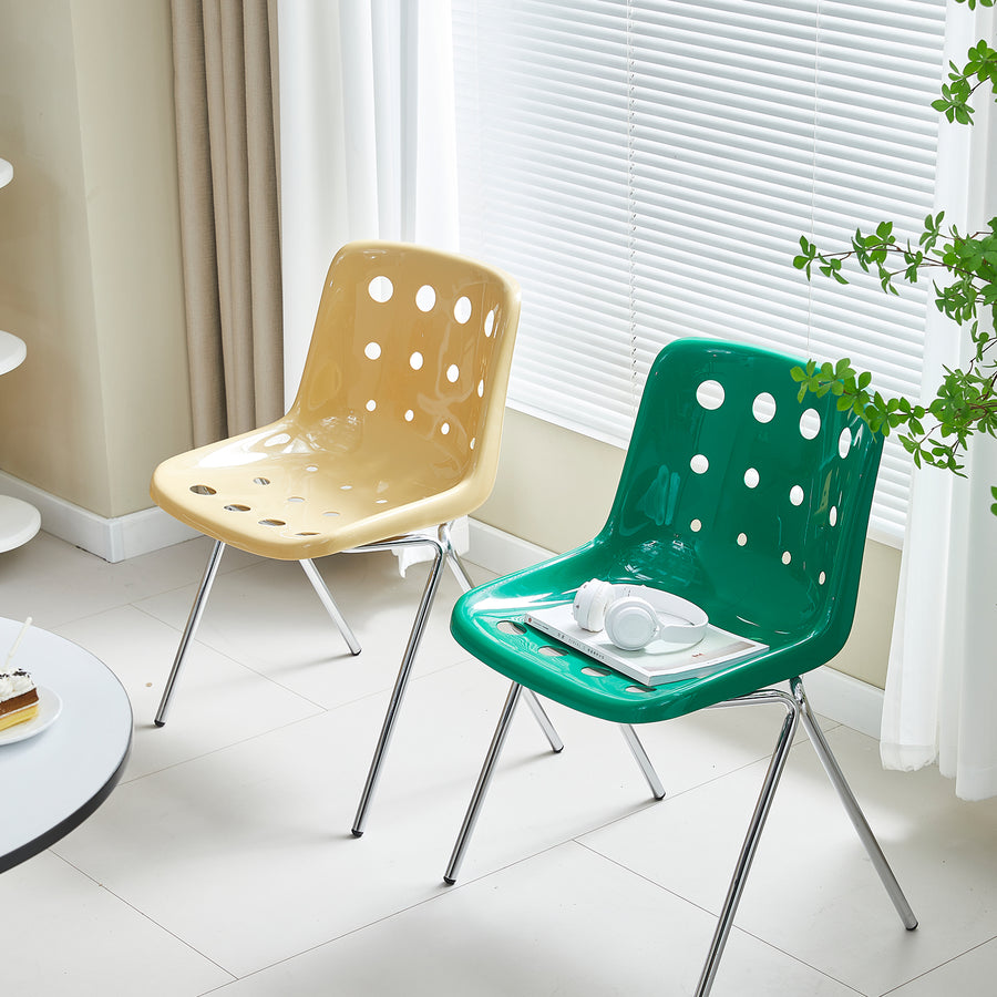 Contemporary plastic dining chair polo primary product view.