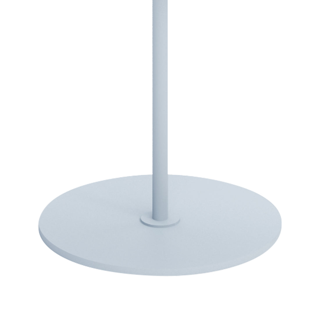 Contemporary steel side table flower in still life.