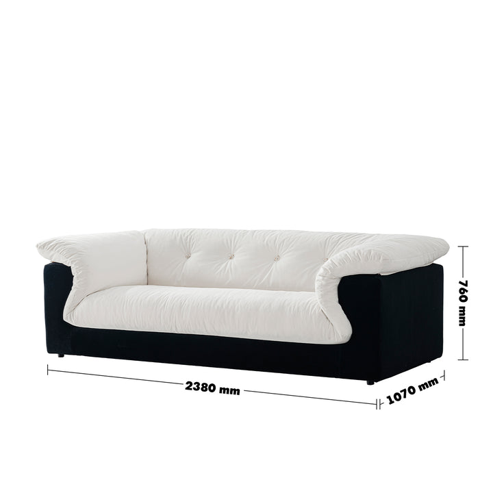 Cream suede fabric 3 seater sofa camellia size charts.