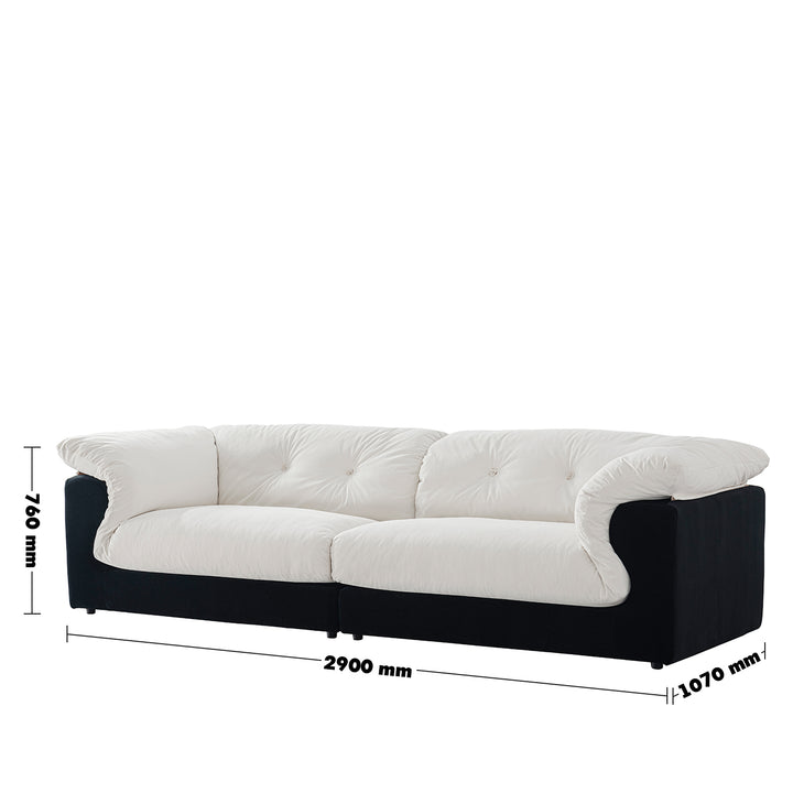 Cream suede fabric 4 seater sofa camellia size charts.