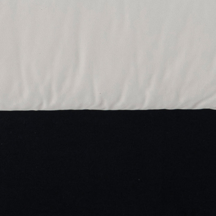 Cream suede fabric armless 1 seater sofa camellia in close up details.
