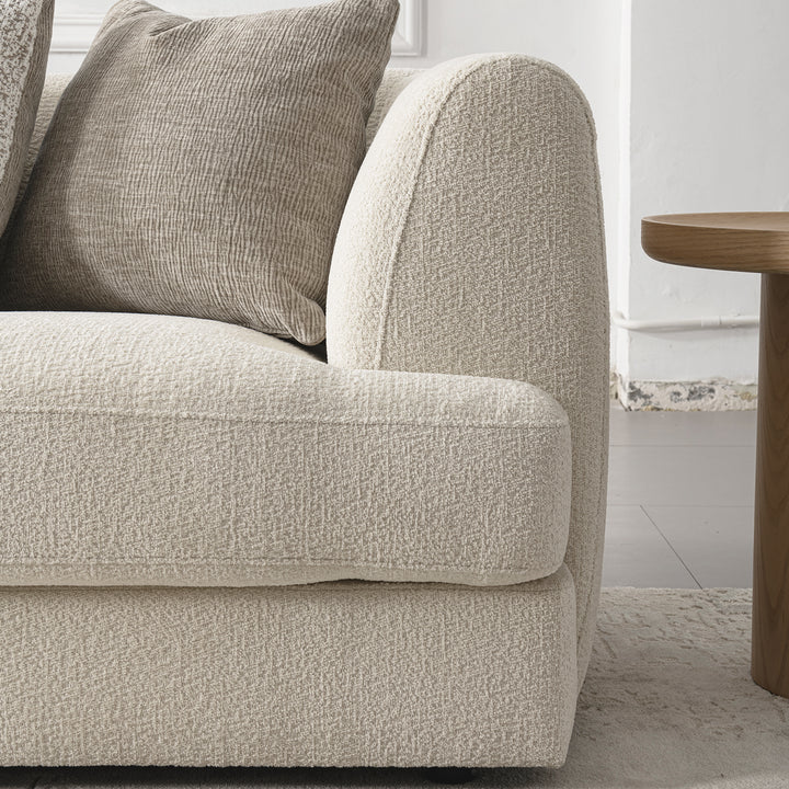 Minimalist velvet fabric modular 3 seater sofa fable in real life style.