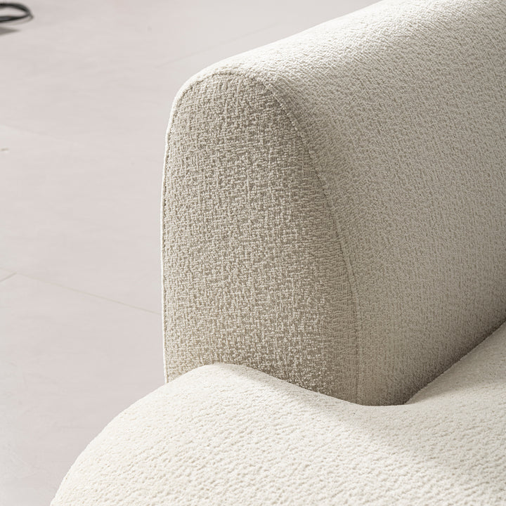 Minimalist velvet fabric modular 3 seater sofa fable with context.