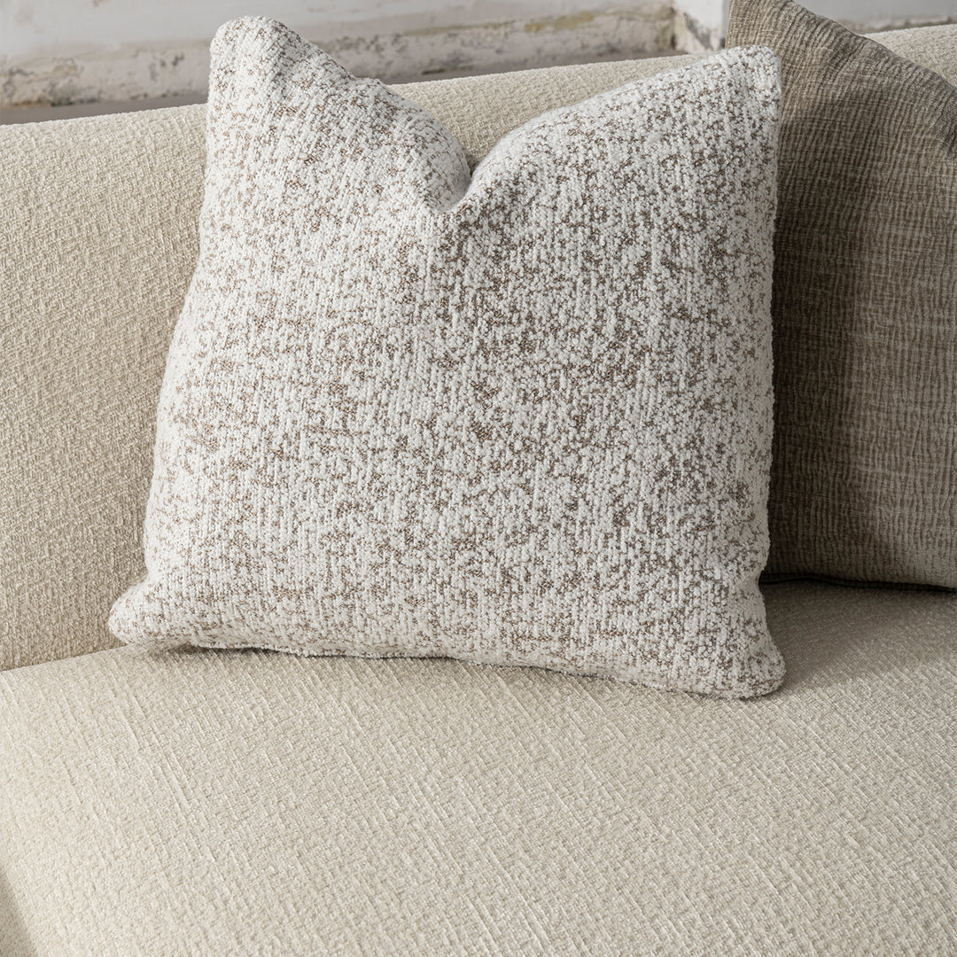 Minimalist velvet fabric modular 3 seater sofa fable in details.