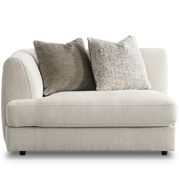 Minimalist velvet fabric modular corner 1 seater sofa fable conceptual design.