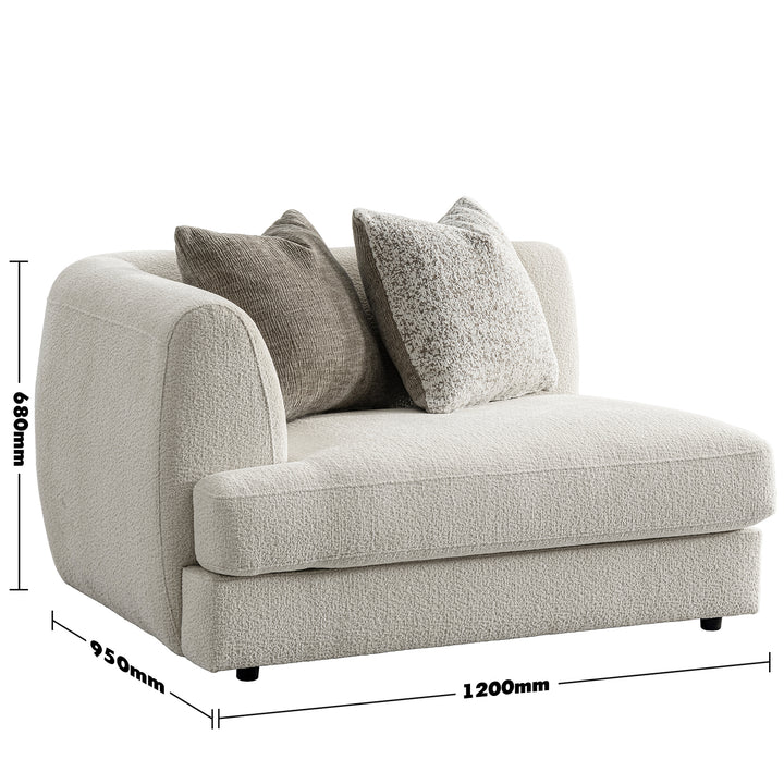 Minimalist velvet fabric modular corner 1 seater sofa fable size charts.