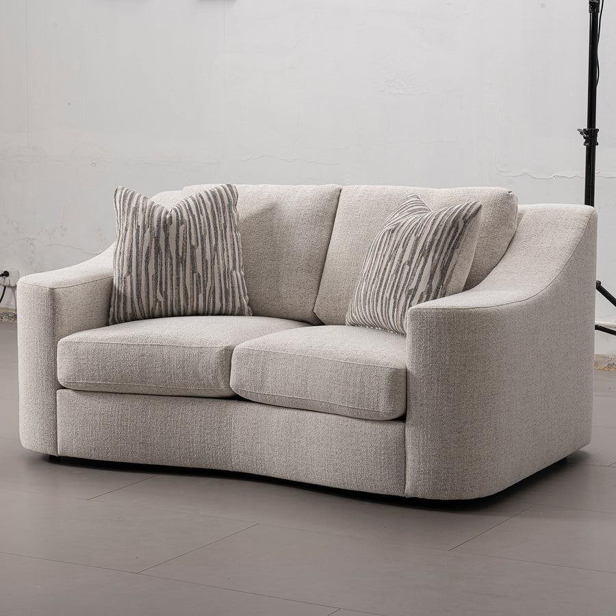 Modern mixed weave fabric 2 seater sofa terra primary product view.