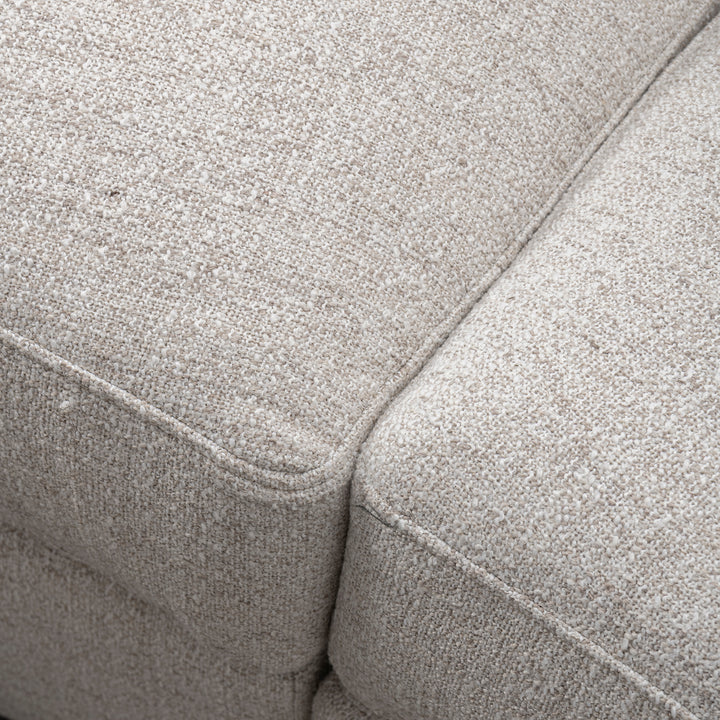 Modern mixed weave fabric 3 seater sofa terra in close up details.