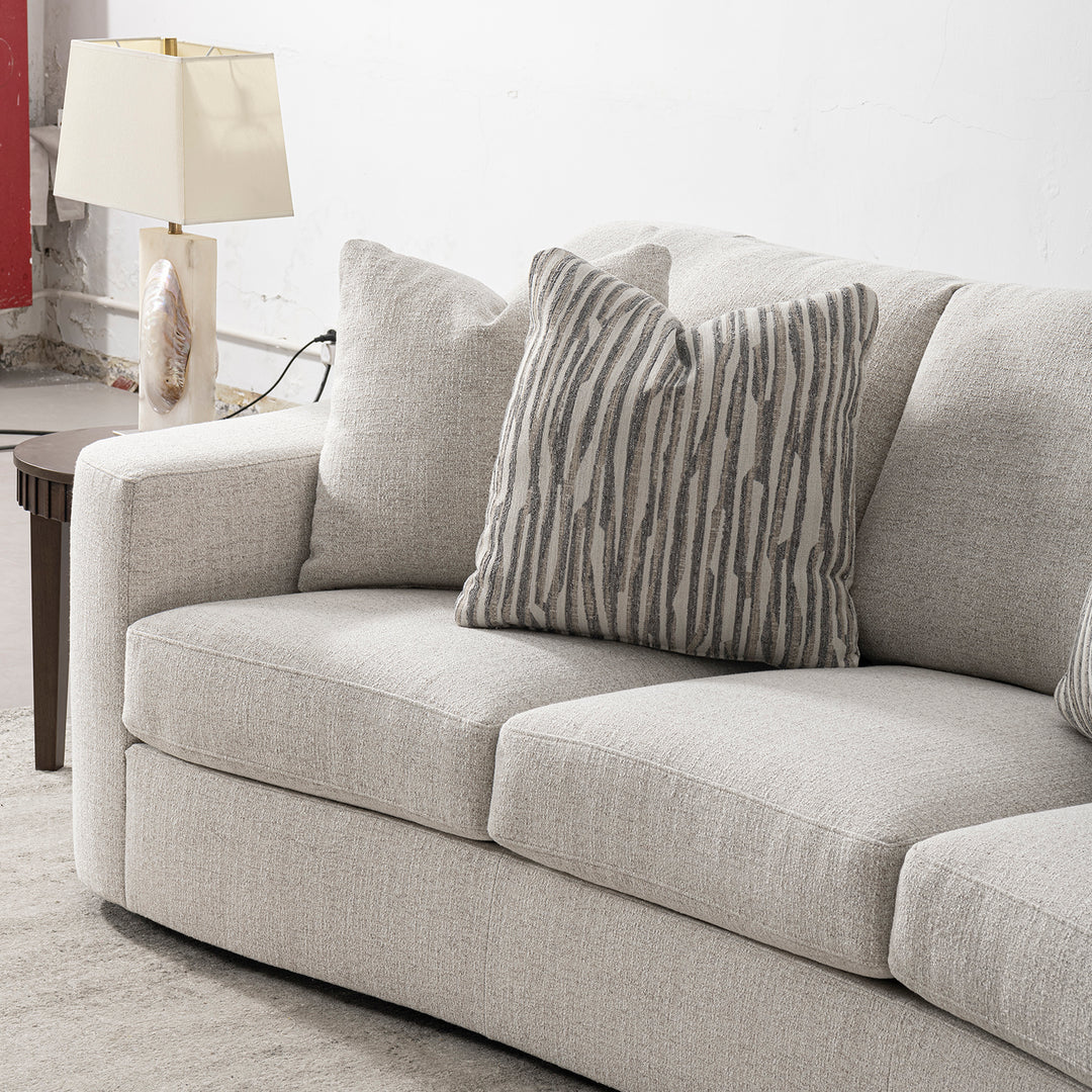 Modern mixed weave fabric 3 seater sofa terra in real life style.