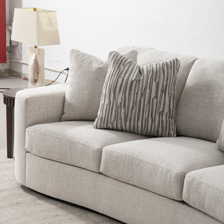 Modern mixed weave fabric 3 seater sofa terra in real life style.