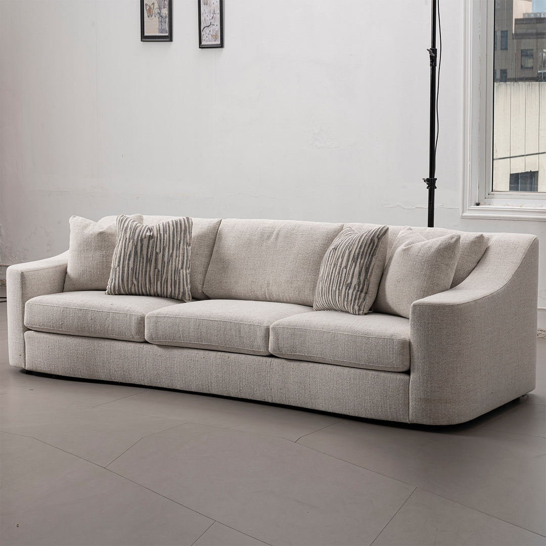 Modern mixed weave fabric 4 seater sofa terra primary product view.