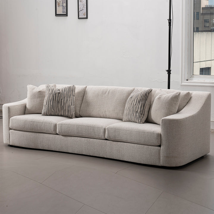 Modern mixed weave fabric 4 seater sofa terra primary product view.