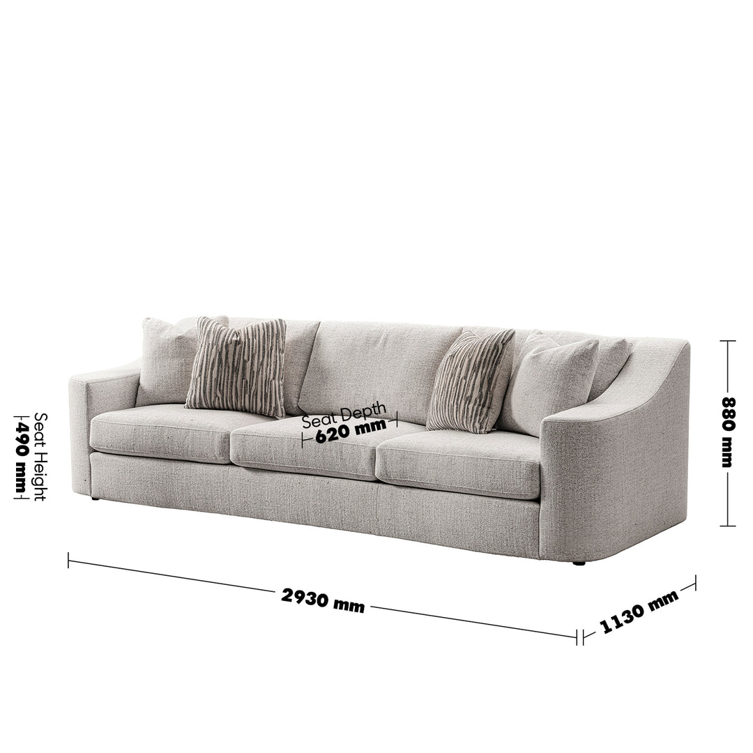 Modern mixed weave fabric 4 seater sofa terra size charts.