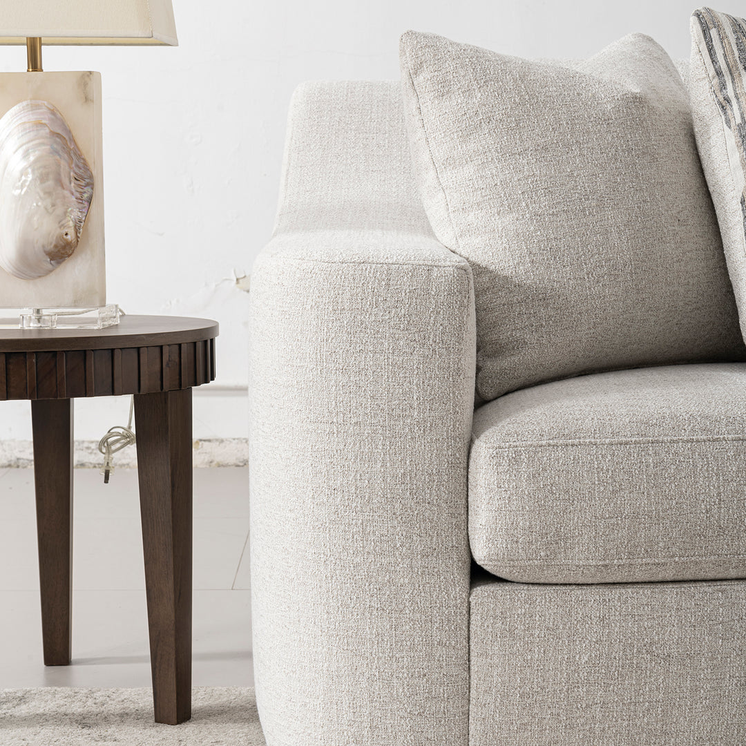 Modern mixed weave fabric 4 seater sofa terra in real life style.