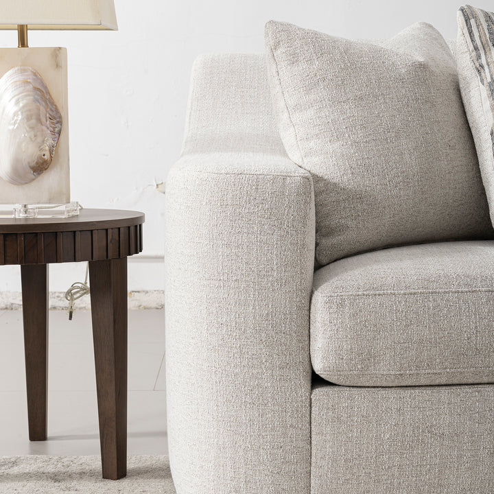 Modern mixed weave fabric 4 seater sofa terra in real life style.