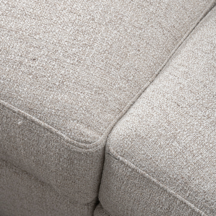 Modern mixed weave fabric 4 seater sofa terra in close up details.